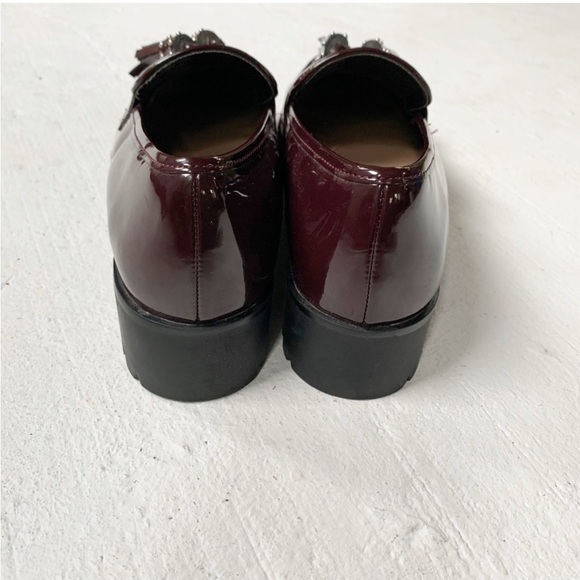 Zara Patent Burgundy Loafers w Tassels size 37 (6.5) - Picture 5 of 5